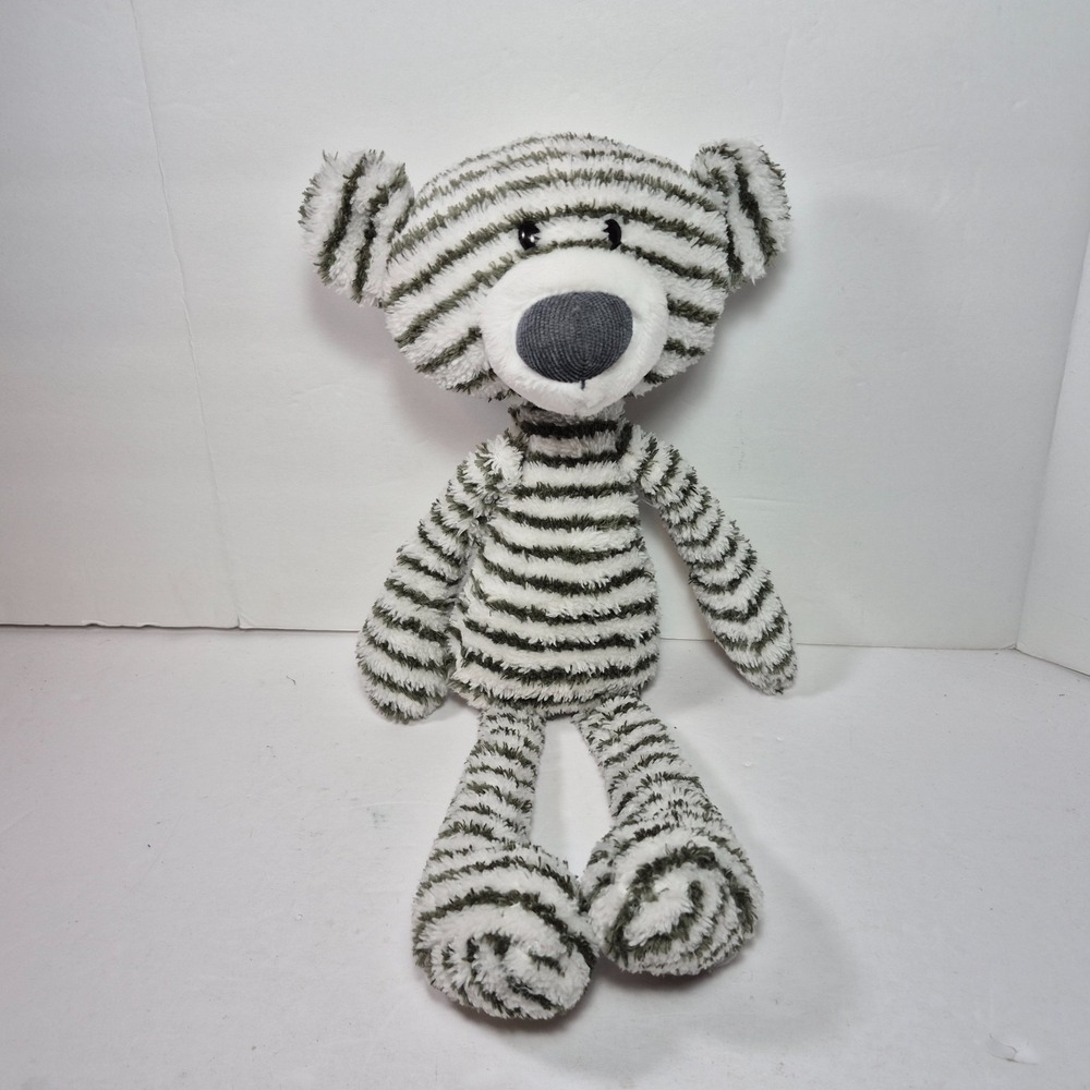 Gund 14" Zag Toothpick Stripe Teddy Bear Stuffed Animal Plush Black & White